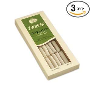Biffar White Chocolate Ginger Sticks in Gift Box, 3.5 Ounce (Pack of 3 