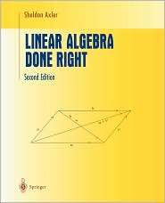   Done Right, (0387982582), Sheldon Axler, Textbooks   