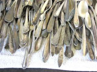 230 Pieces of Vintage Antique Silverware Good for Silverplate Crafts 