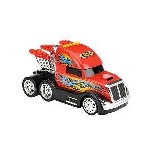    Fast Lane Big Rig Light and Sound Truck   Red: Toys & Games