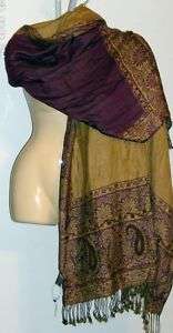 Collection XIIX Scarf Plum Camel 72 x 28 NEW $48 Wrap  