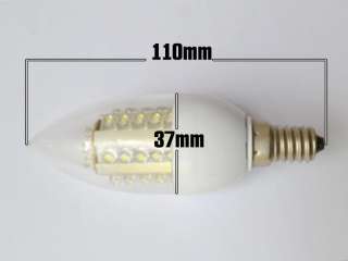 37 LED Candle Light Bulb Lamp Wiith Cover E14 Pure White Decoration 