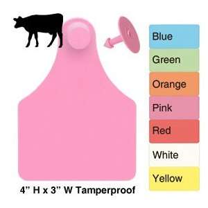   Global Maxi Tamperproof Beef and Dairy Ear Tag   Orange