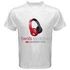 Monster Heart Beats by Dr Dre DJ Headphones Lady Gaga White T Shirt S 