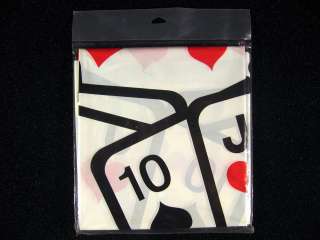 Theme Casino / Poker Night Card Table Cover Measures 54 x 54 square 