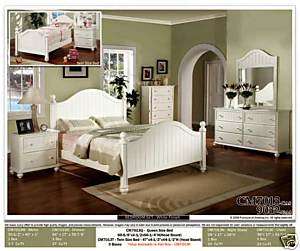 NEW 4pcs All Wood Single Full Kids Bedroom Set #CM7013  