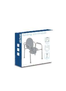 DRIVE RTL11148KDR Folding Bedside Commode Seat Chair  