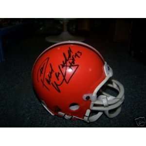  Paul Warfield Cleveland Browns Hof Signed Mini Helmet 