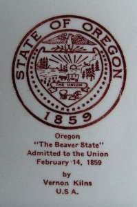   state collector plate~Oregon The Beaver State Map Plate NR  