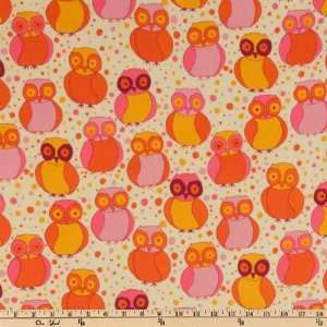  Wide Della Flannel Owls Pink Fabric By The Yard: Arts, Crafts & Sewing