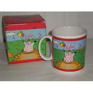Hogs and Kisses Birthday Bash Coffee Mug:  Kitchen & Dining