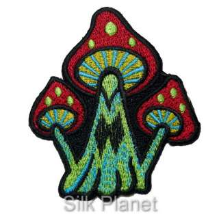 Mushroom Psychedelic Charms Embroidered Iron On Patch  