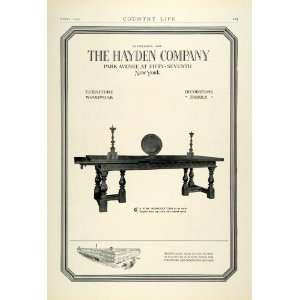  1930 Ad Hayden Early English Draw Top Table Furniture Home 