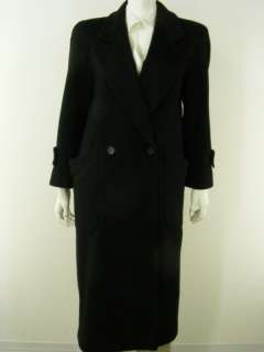 womens wool coat Morton Bernard Harve Benard black M 8 single double 