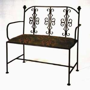   Gothic Loveseat with Arms Metal Finish: Satin Black: Everything Else