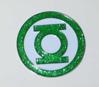 Green Lantern Logo Sparkle Metal Cloisonne Pin, NEW  