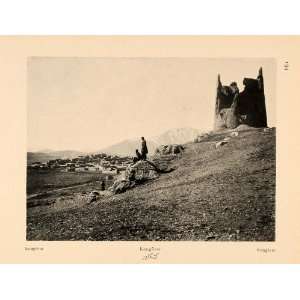  1926 Kangavar Iran Iranian Village Landscape Ruin Print 