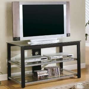  TV Stand w/Black Metal Frame by Coaster