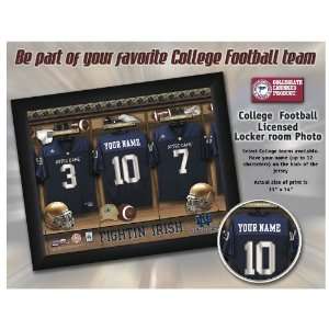  Personalized NCAA College Football Locker Room Print 
