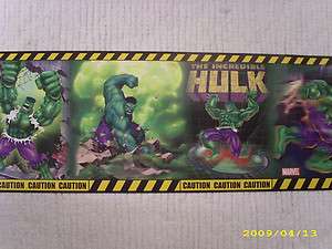   (36ft) Marvel Caution The Incredible Hulk wallpaper border  