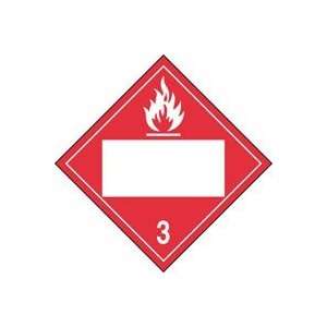 com Blank 4 Digit DOT Placards (FLAMMABLE) (W/ GRAPHIC) 10 3/4 x 10 