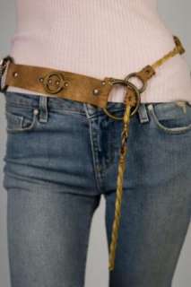 New Marc Bernstein Lariat Closure Womens Belts Tan M  