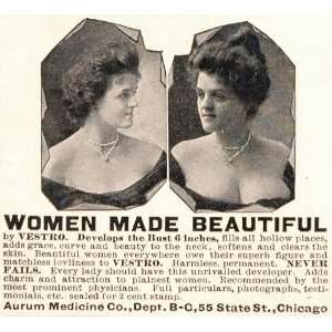   Vintage Ad Vestro Bust Developer Women   Original Print Ad Home