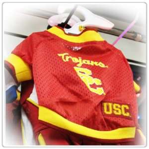   Dog Clothing Cute USC Trojan Fan Sports Shirt Small Size: Pet Supplies