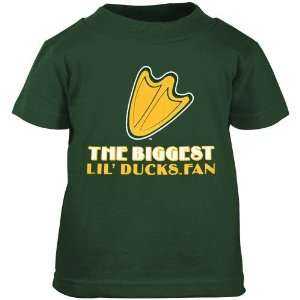 Oregon Ducks Green Infant Biggest Lil Fan T shirt: Sports 