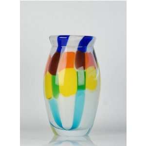  E91 Boxes of Color Handblown Glass Art Vase Kitchen 