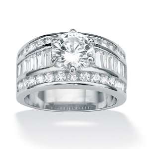   and Baguette Channel Set DiamonUltra™ Cubic Zirconia Ring Jewelry