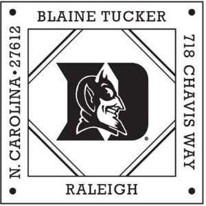  Duke Bluedevils Square Collegiate Snap Stamp