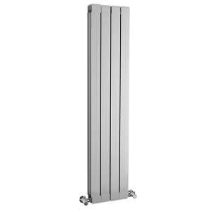 Rapture Silver Vertical Double Flat Panel Aluminum Radiator 63 x 12.5 