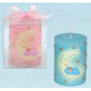    12 Blue Baby on Moon Candle Party Favor: Health & Personal Care