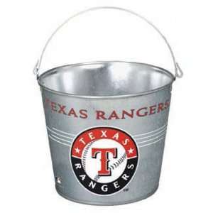  Texas Rangers Galvanized Pail 5 Quart   MLB Ice Buckets 