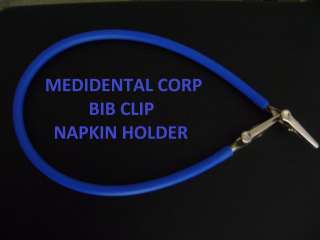Bib Clip Dental / Tatoo NAPKIN HOLDER BLUE  