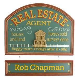 Personalized Real Estate Agent Custom Wall Pub Sign: Home 