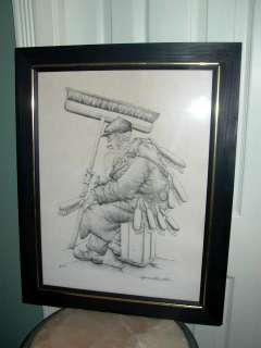 Seymour Rosenthal The Sweeper Portrait Lithograph  