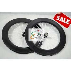  china 700c carbon wheels 88mm clincher/ 3k clear finish 