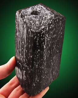 Shiny JetBlack TOURMALINE Terminated Crystals China  