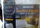 new biddeford micro plush electric heated blanket king size cream