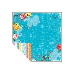  Boho Blooms Dbl/sided Paper 12x12 blue Paisley/Spot 