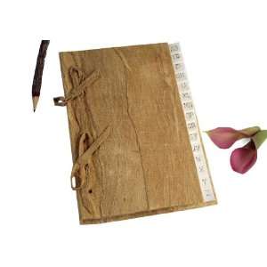  Handmade Bark Bow Telephone Book (18cm x 23cm)