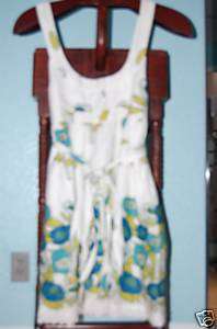 NWT SJP BITTEN TEAL FORAL EYELET DRESS *14*  