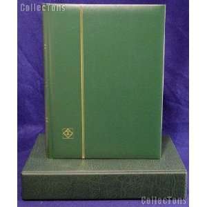  Green Padded Stamp Stockbook w/Slipcase, 64 Black Pages by 