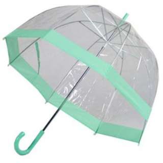  Frankford Clear Bubble Umbrella   Green Trim: Clothing