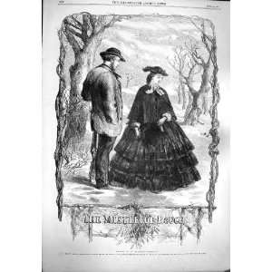  1861 CHRISTMAS MISTLETOE BOUCH ROMANCE MAN WOMAN