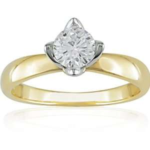  14k Gold 1/2ct TDW Diamond Solitaire Engagement Ring (H I 