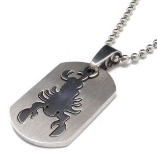 HOROSCOPE PENDANT BEAD LINK NECKLACE IN STAINLESS STEEL  