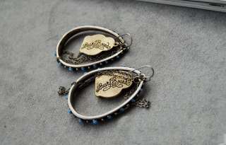 Lcuy Exotic Buddha Tassel Vintage Hook Dangle Water droplet Earrings 